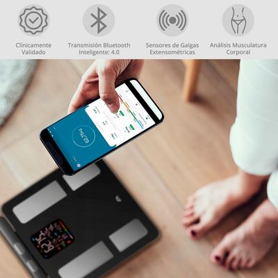 Imagen 2 del producto Balanza Smart Digital Bioimpedancia Medidor Grasa Corporal Con 8 Sensores