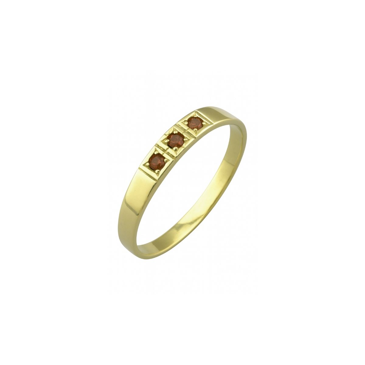 JB JOYAS BARON - Anillo Oro 18kt Platino Tresillo Geométrico Circonita
