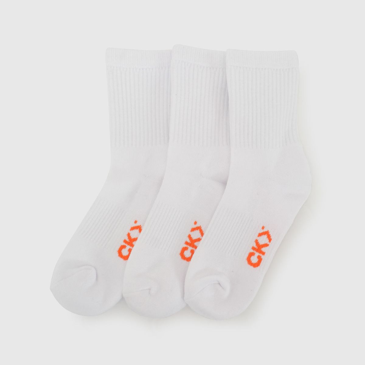 COLLOKY - Calcetín Deportivo Escolar Unisex Blanco con 80% Algodón