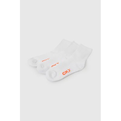 Imagen 2 del producto Calcetín Deportivo Escolar Unisex Blanco con 80% Algodón