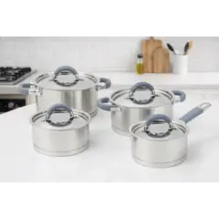 BOLTON - Olla de Acero Inoxidable 8 Litros