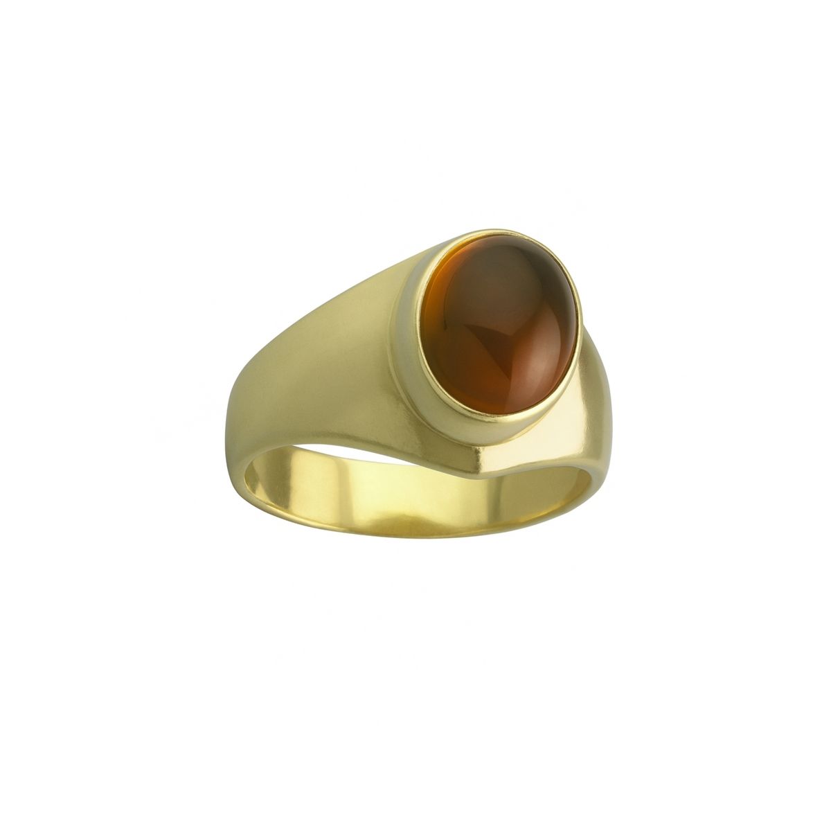 JB JOYAS BARON - Anillo Oro 18kt Sello Oval Clásico