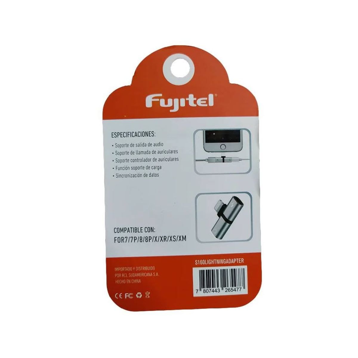 Cable adaptador fujitel lightning a 35mm, marca GENERICO - Foto 2