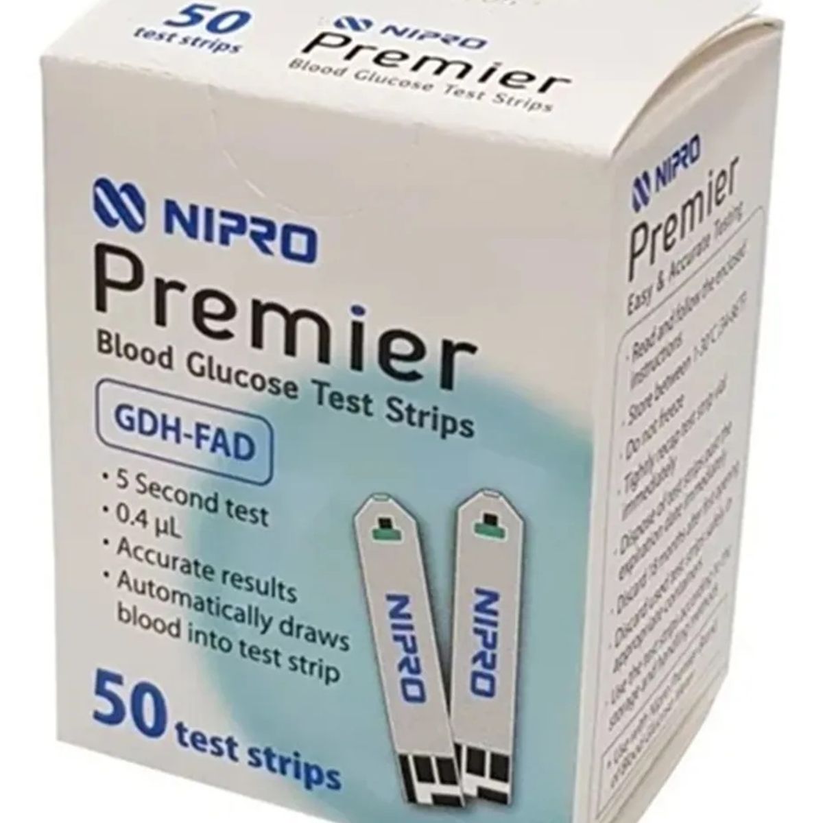 NIPRO - Tiras Reactivas 50 Unids Nipro Premier Cinta Medidor Glucosa