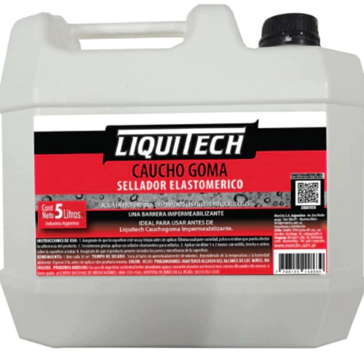 GENERICO - Sellador Elastomeríco Cauchogoma Impermeabilizante 5L Liquitech