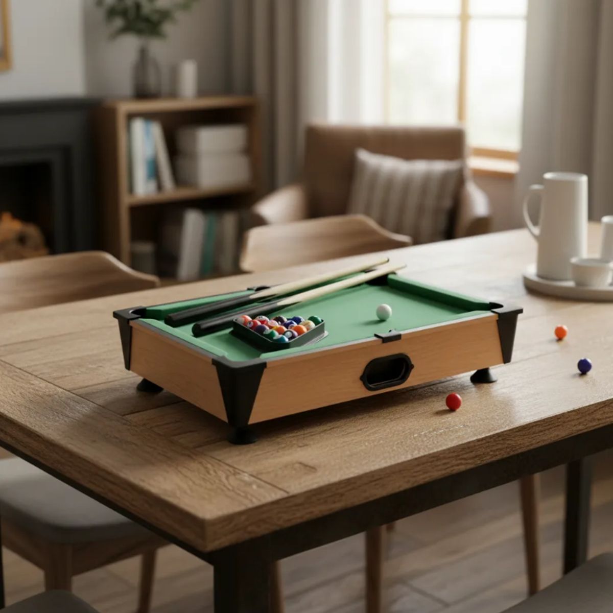 GENERICO - Mini Mesa De Pool De Sobremesa 51cm Con Tacos Y Bolas