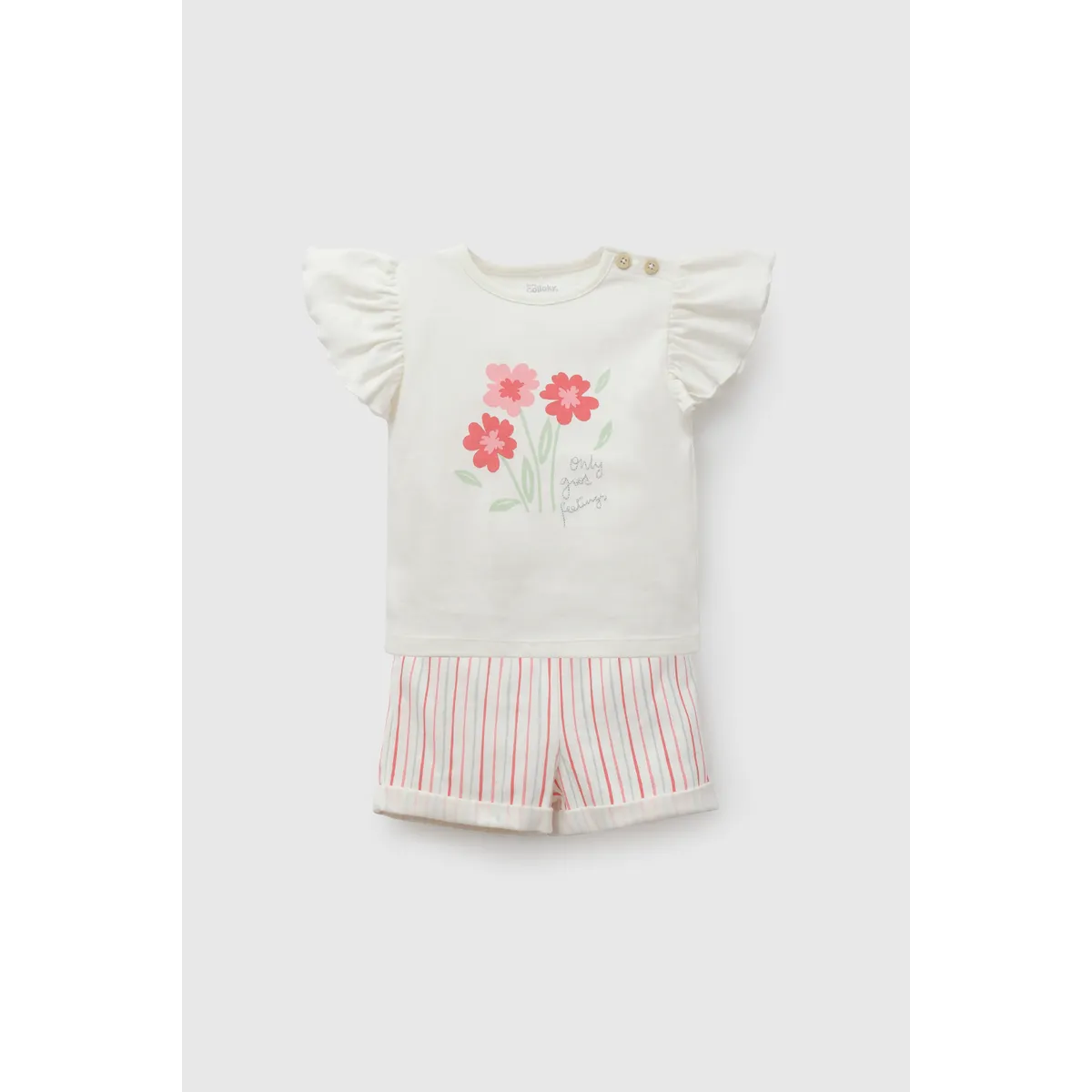 COLLOKY - Conjunto de Polera y Short de Niña 100% Algodon