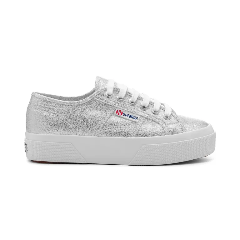 Zapatilla Women 2740 Platform Lame Grey Silver