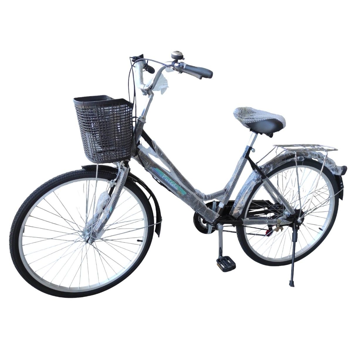 GENERICO - Bicicleta Aro 26 Puleda Negro de Paseo Con 7 Velocidades Y Freno Disco