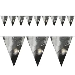 GENERICO - BANDERIN METALICO 2.6M PLATEADO X 1 UNI
