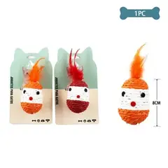 GENERICO - Juguete para gato payaso de papel 8cm Color Aleatorio