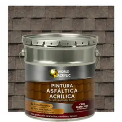 WORLD ACRYLIC - PINTURA - SELLO - IMPERMEABIZANTE - TEJAS ASFALTICA - TINETA 4G GRIS CUARZO