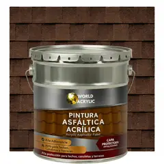WORLD ACRYLIC - PINTURA - SELLO - IMPERMEABIZANTE - TEJAS ASFALTICA - TINETA 4G MARRON NUEZ
