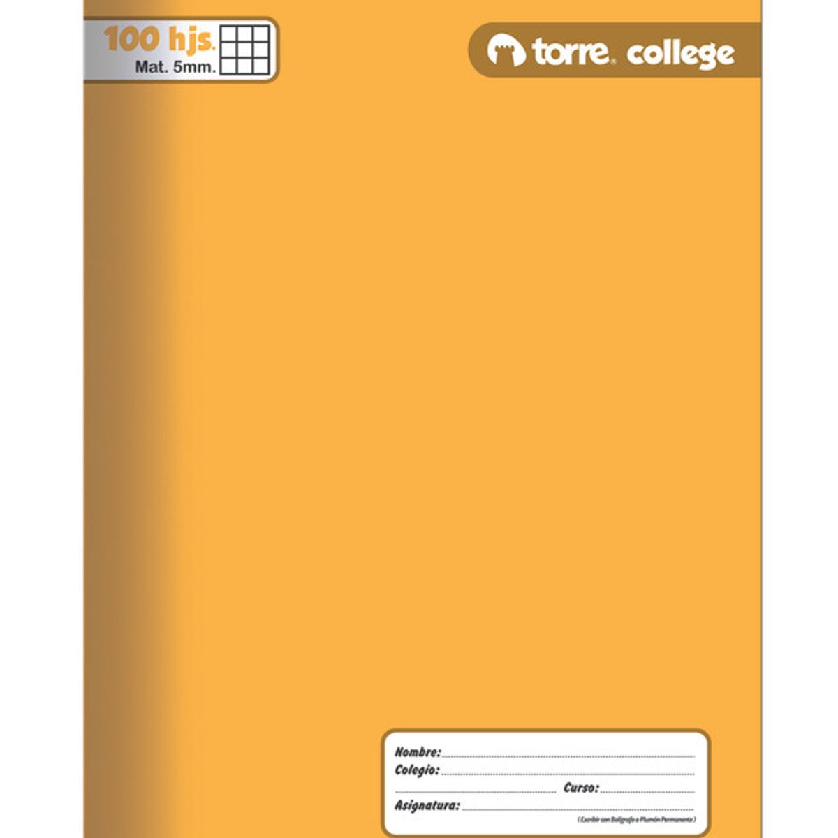 TORRE - Cuad College Torre Liso  5Mm 100 Hjs