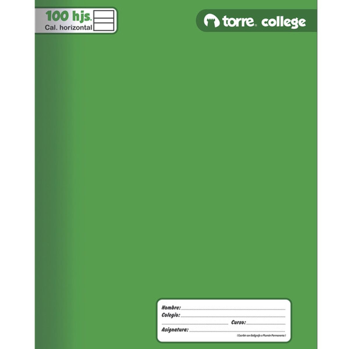 TORRE - Cuad College Torre Liso Cal Horz 100H