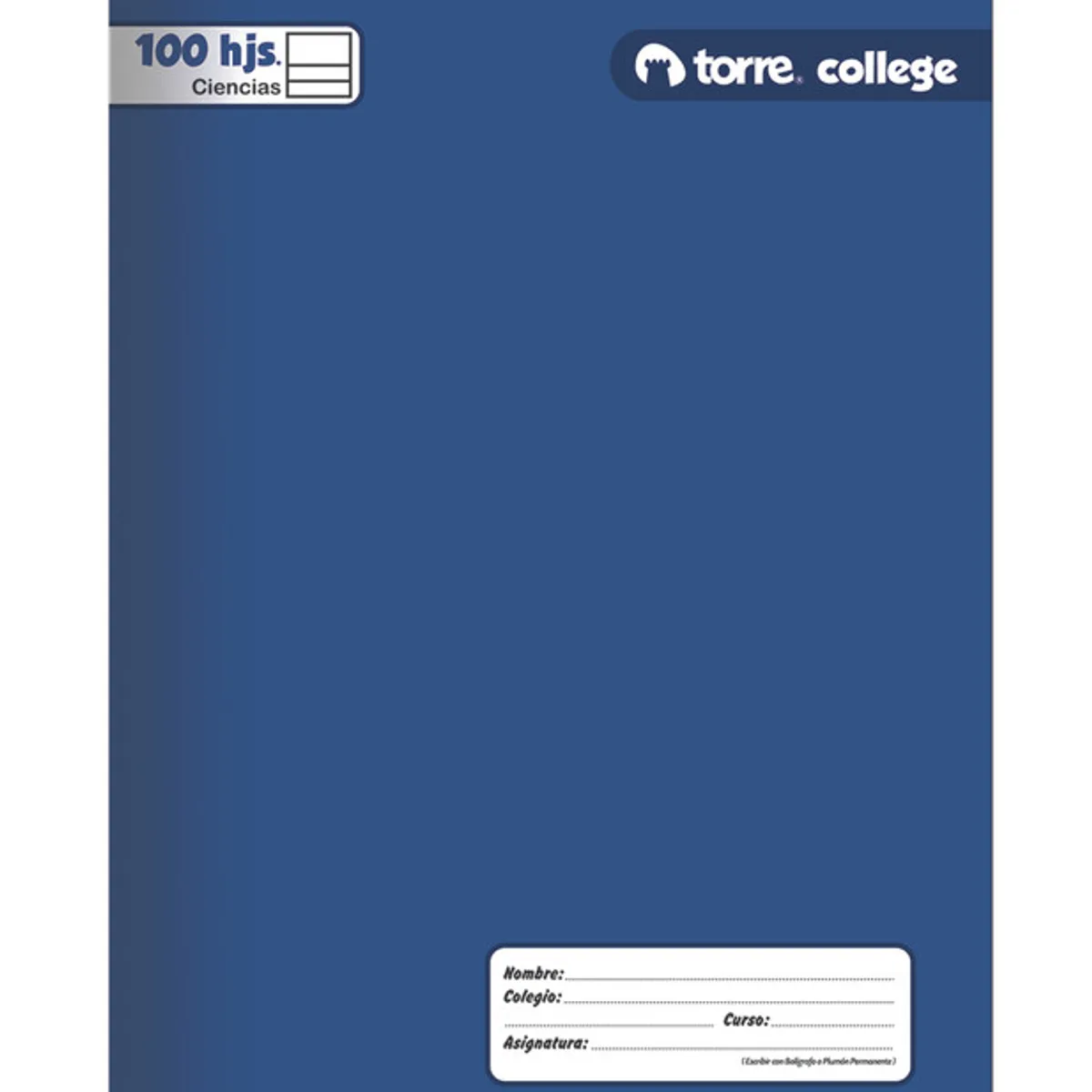 TORRE - Cuad College Torre Liso Ciencias  100 H