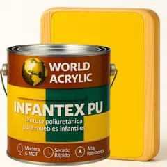 WORLD ACRYLIC - PINTURA MUEBLES INFANTEX PU MATE- MULTISUPERFICIES - GALON SOL DE JUEGO