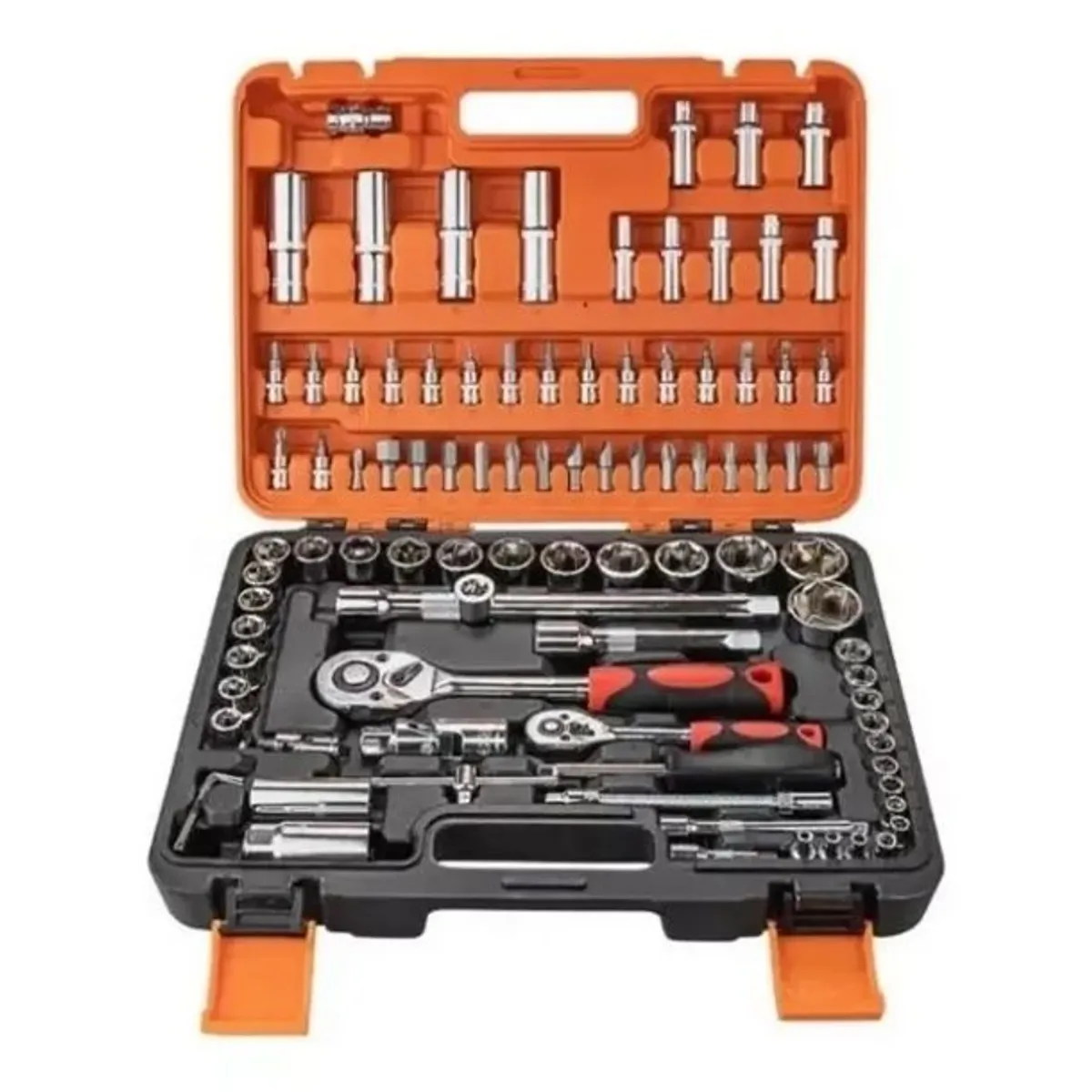 GENERICO - Caja Herramientas Set Kit Juego Dados Chicharra Llaves Corona 94 Piezas