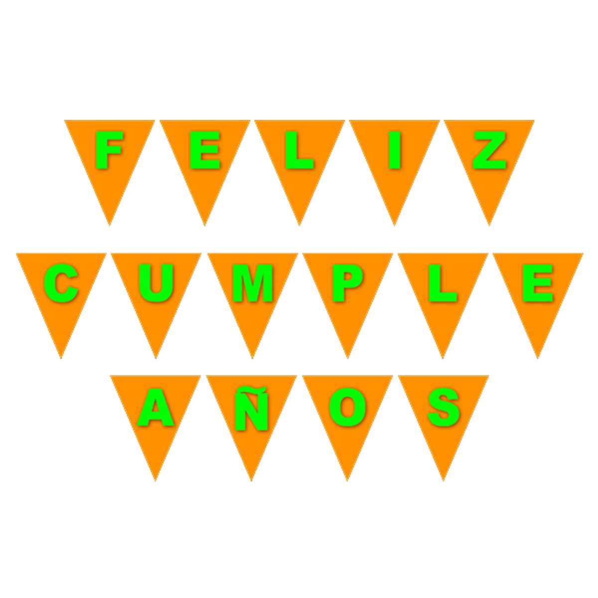 GENERICO - BANNER BANDERIN 3D FC NARANJA FLUOR X1 UNI