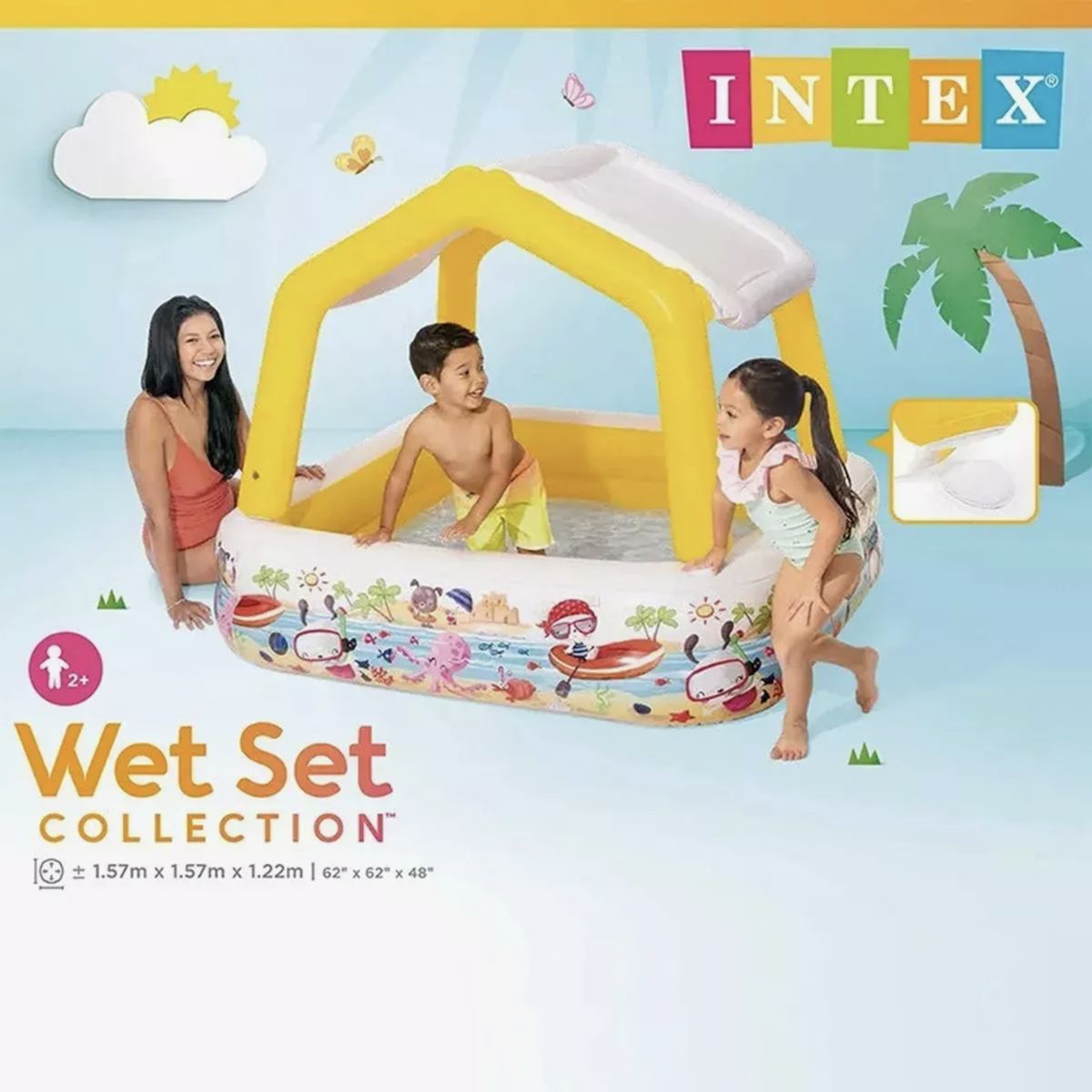 OKAY - Piscina Inflable Mundo Submarino Con Cubierta - Intex 57470