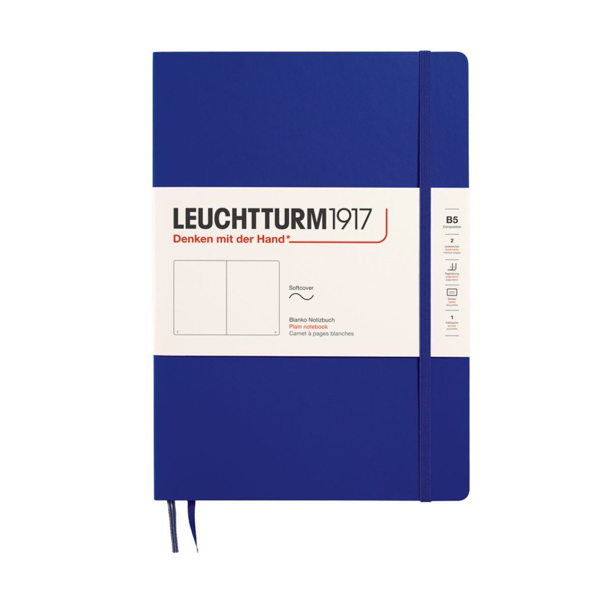 GENERICO - Libretas Leuchtturm 1917 B5 17x25cm Plana Tapa Blanda Ink