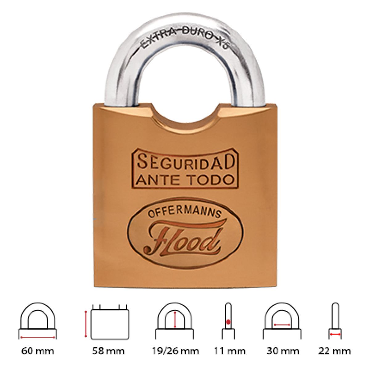 GENERICO - CANDADO X-5 MARCA FLOOD