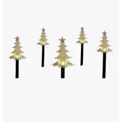 OKAY - Pack 5 Estacas Solares Luces Navidad Luces Led Para Jardín