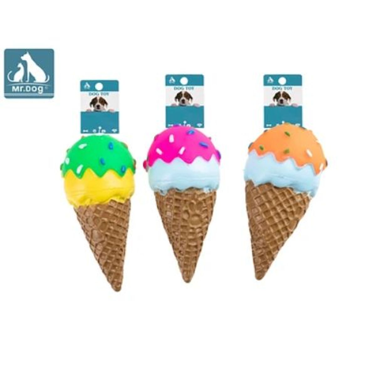 GENERICO - Juguete de helado para perro 14cm color aleatorio