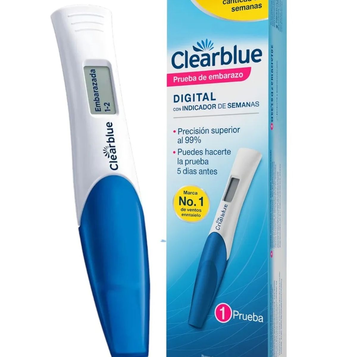 CLEARBLUE - Test De Embarazo Clearblue Digital Con Indicador De Semanas Prueba De Embarazo