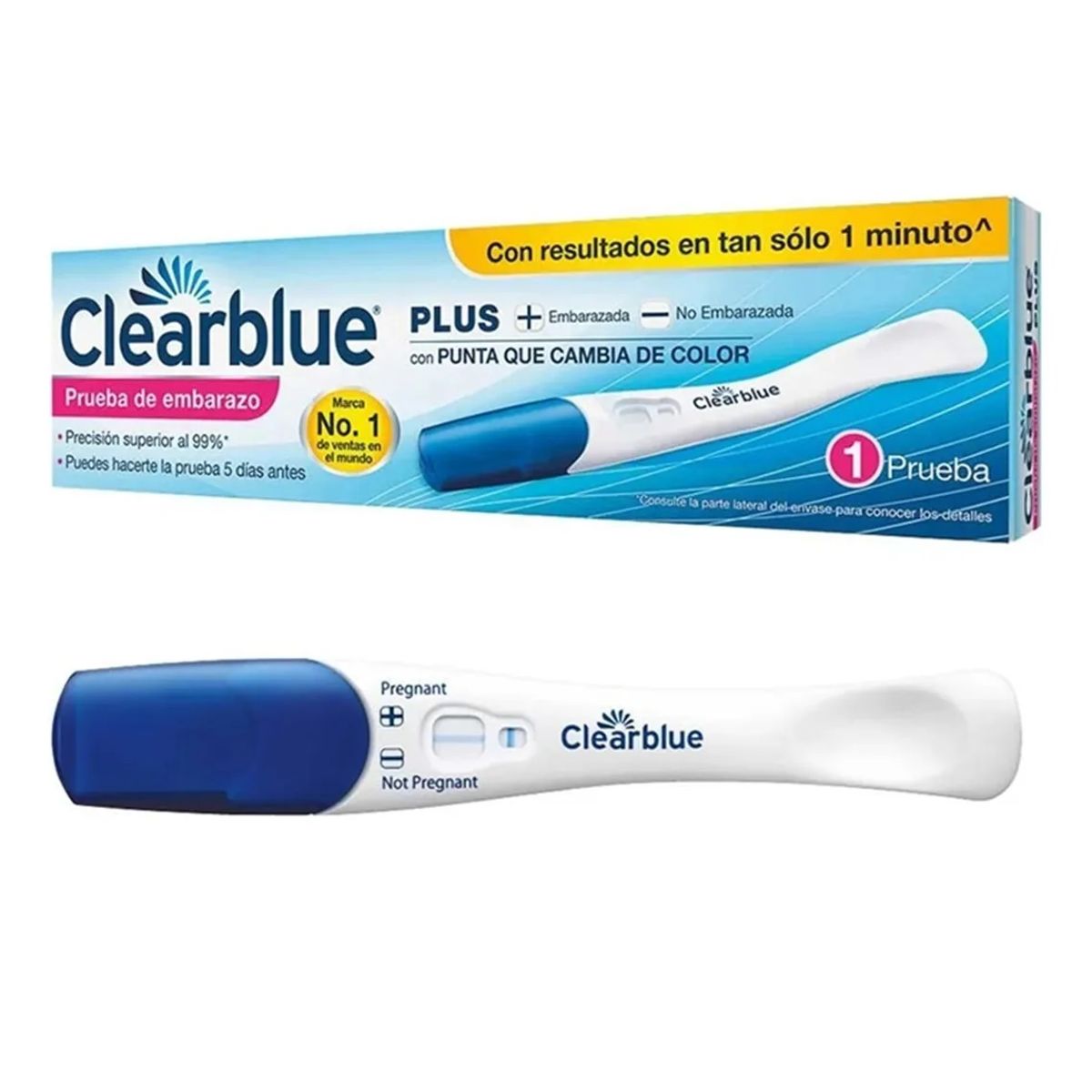 CLEARBLUE - Test De Embarazo Clearblue Plus Prueba De Embarazo En Tira Reactiva