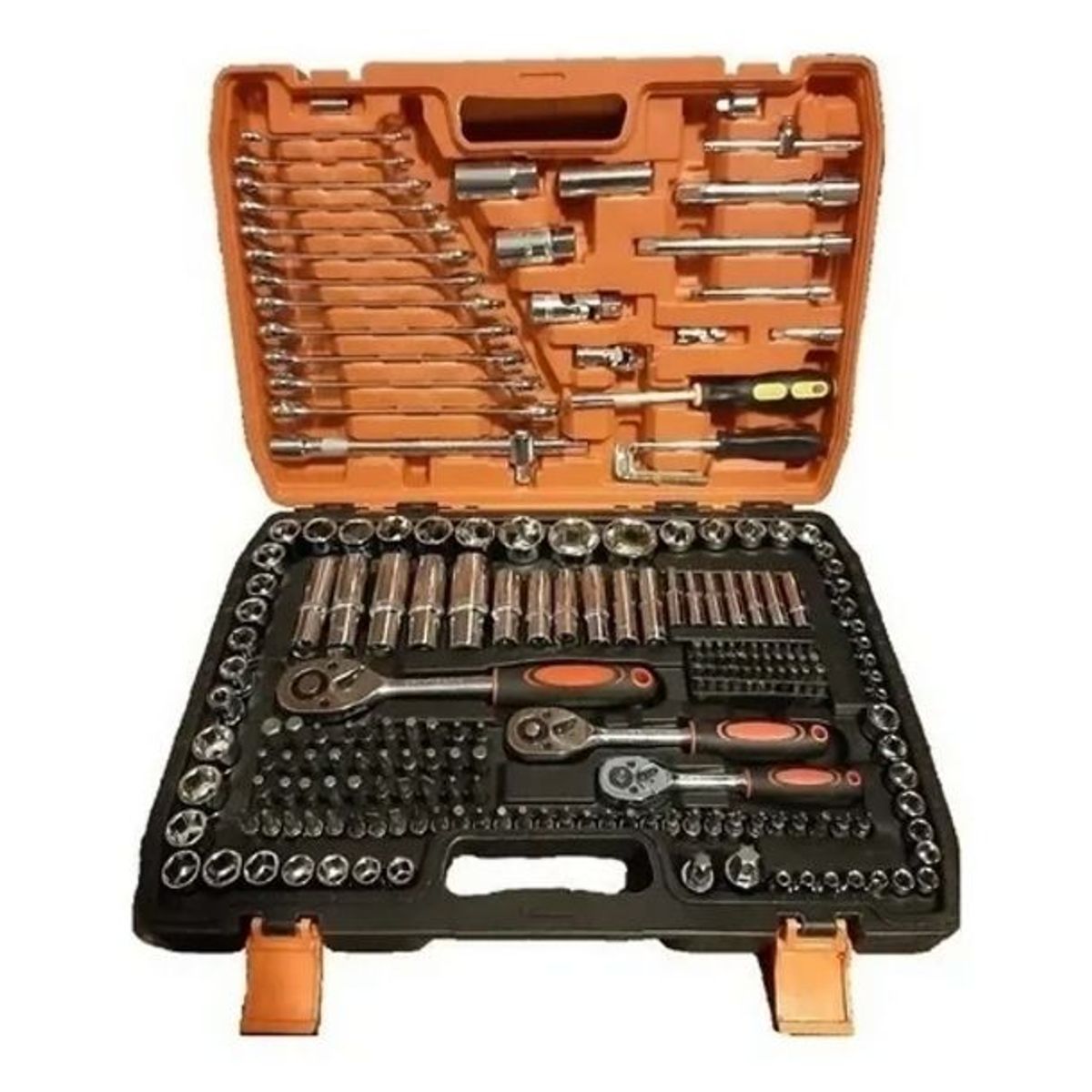 GENERICO - Caja Herramientas Set Kit Juego Dados Chicharra Llaves Corona 216 Piezas