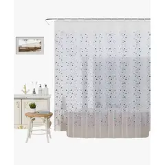 OKAY - Cortina Forro De Baño Transparente Impermeable + 12 Argollas Estrellas