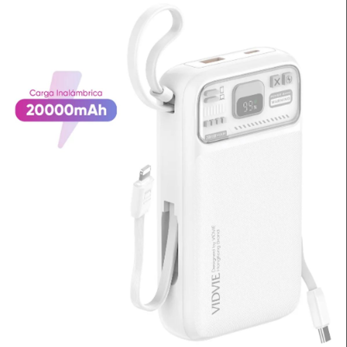 GENERICO - Power Bank 20.000mah 2 En 1 Vidvie Pb7005