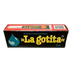 LA GOTITA - Adhesivo Instantáneo 2ml Pegamento Súper Fuerte Color Negro
