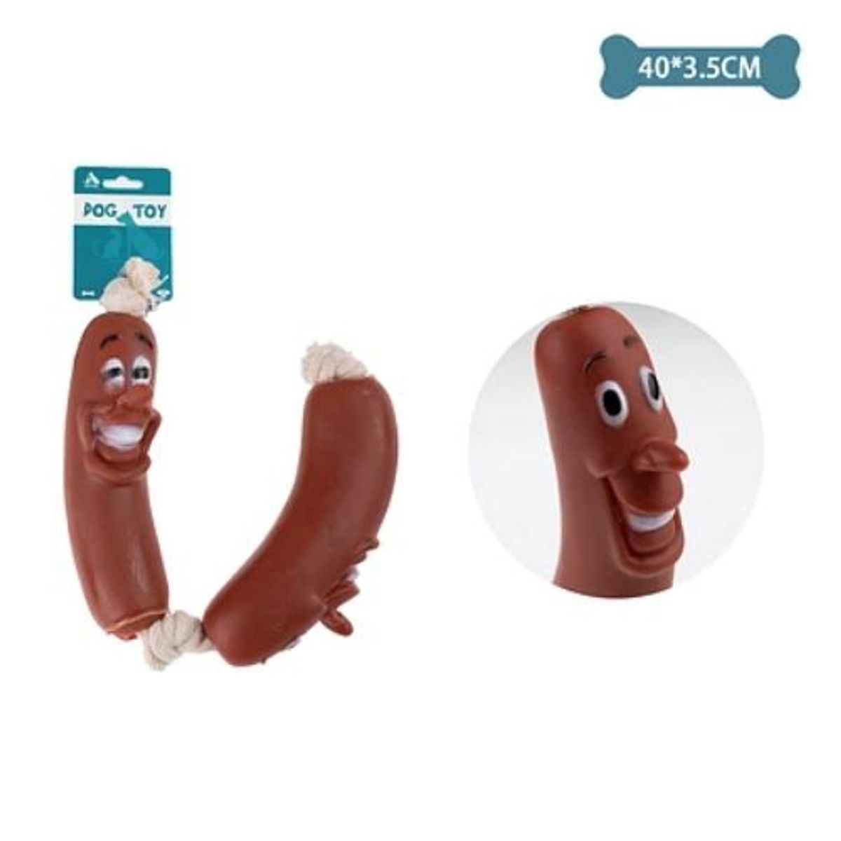 GENERICO - Juguete de salchicha doble 4035cm
