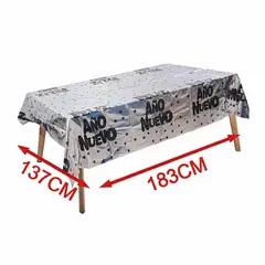 GENERICO - Mantel Plateado Feliz Año Nuevo