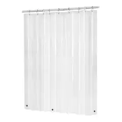 OKAY - Forro Cortina Baño Transparente Con Iman 178 X 180 Cm Color Blanco
