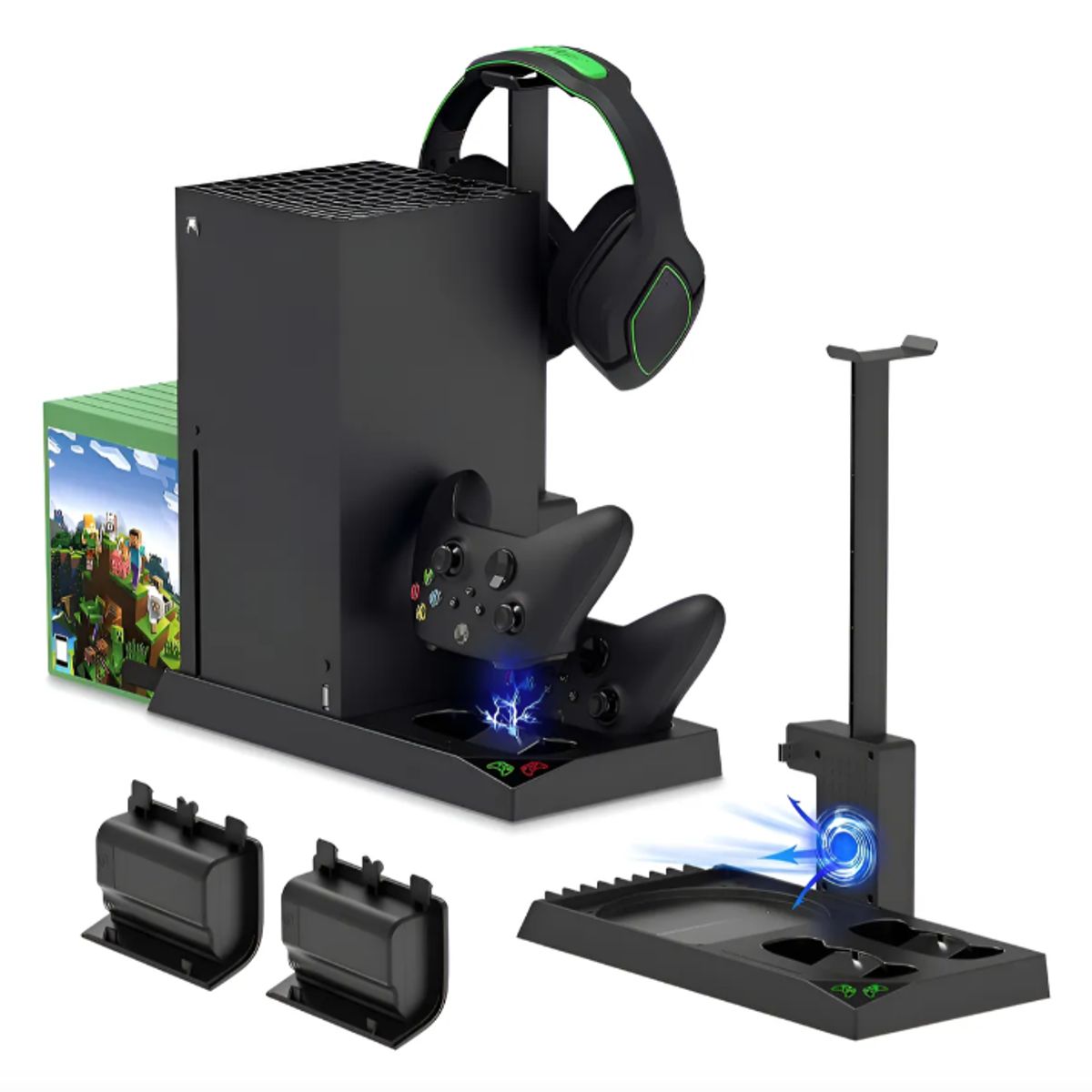 IPEGA - Base 5en1 Con Estación Carga Para Xbox Series X + 2 Baterias