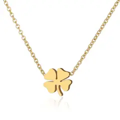 LUXURYJOYAS - Collar Trébol De La Suerte Baño Oro 18kt juvenil