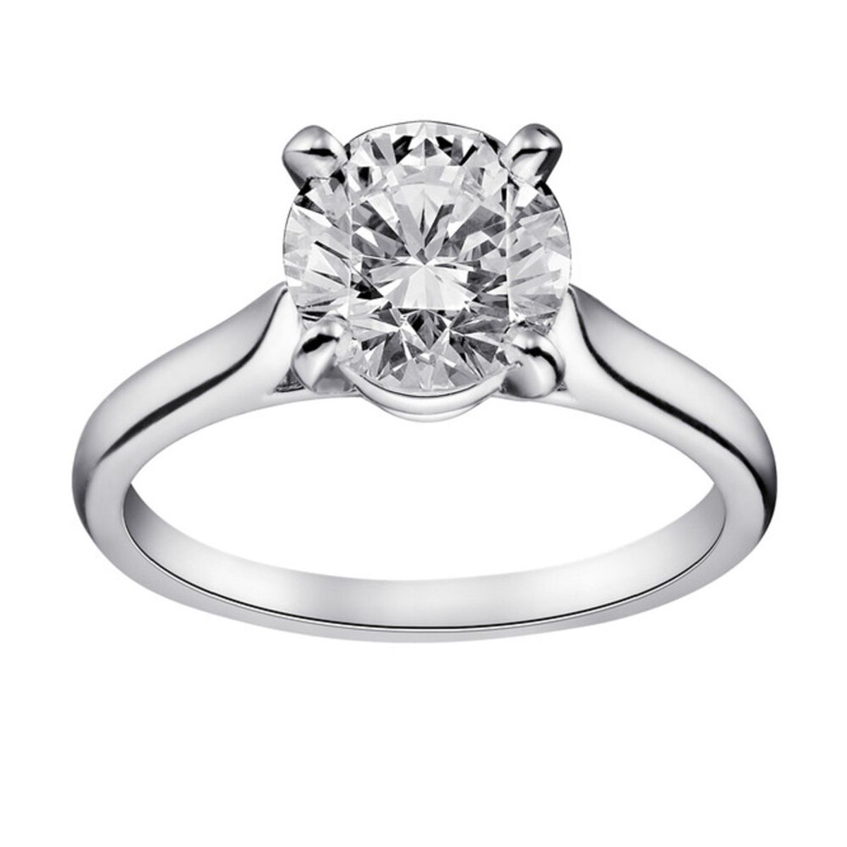 LUXURYJOYAS - Anillo Baño Oro Blanco Sello 18k Con Circón Incluye Certificado