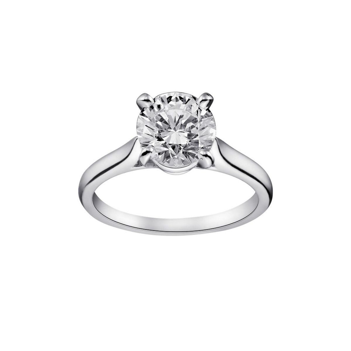 LUXURYJOYAS - Anillo Baño Oro Blanco Sello 18k Con Circón Incluye Certificado