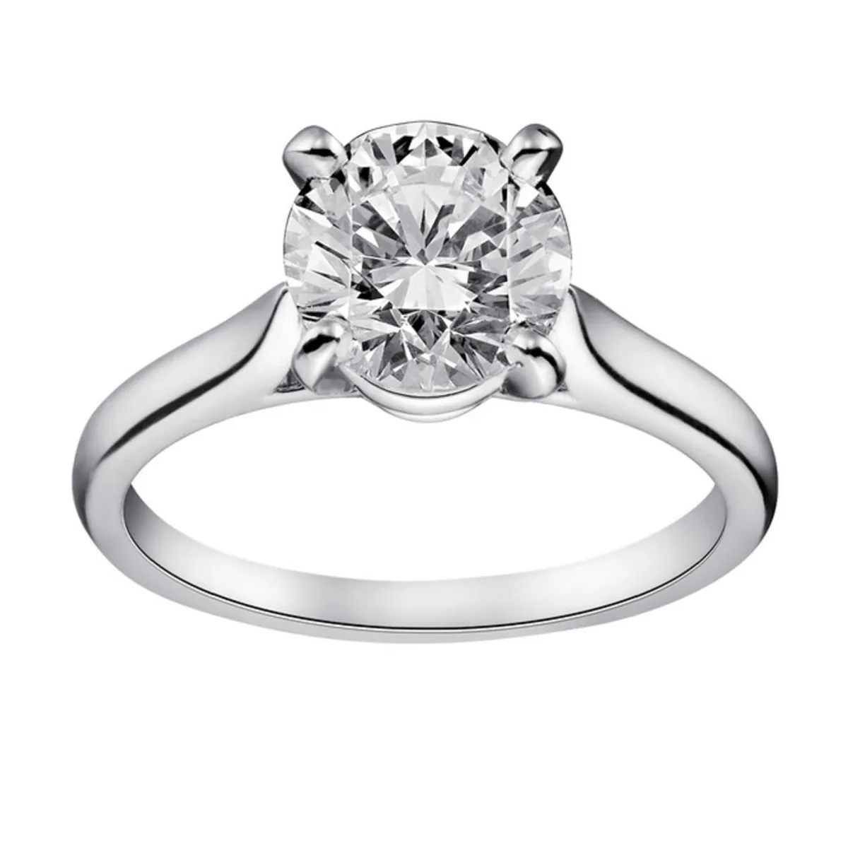 LUXURYJOYAS - Anillo Baño Oro Blanco Sello 18k Con Circón Incluye Certificado