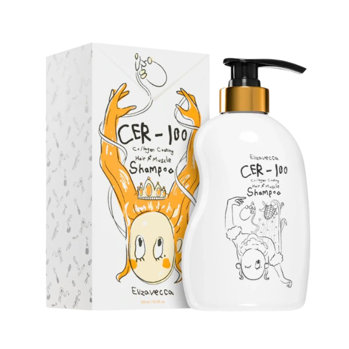 ELIZAVECCA - Shampoo Reparador con Colágeno 500ml Hair A+ Muscle Elizavecca