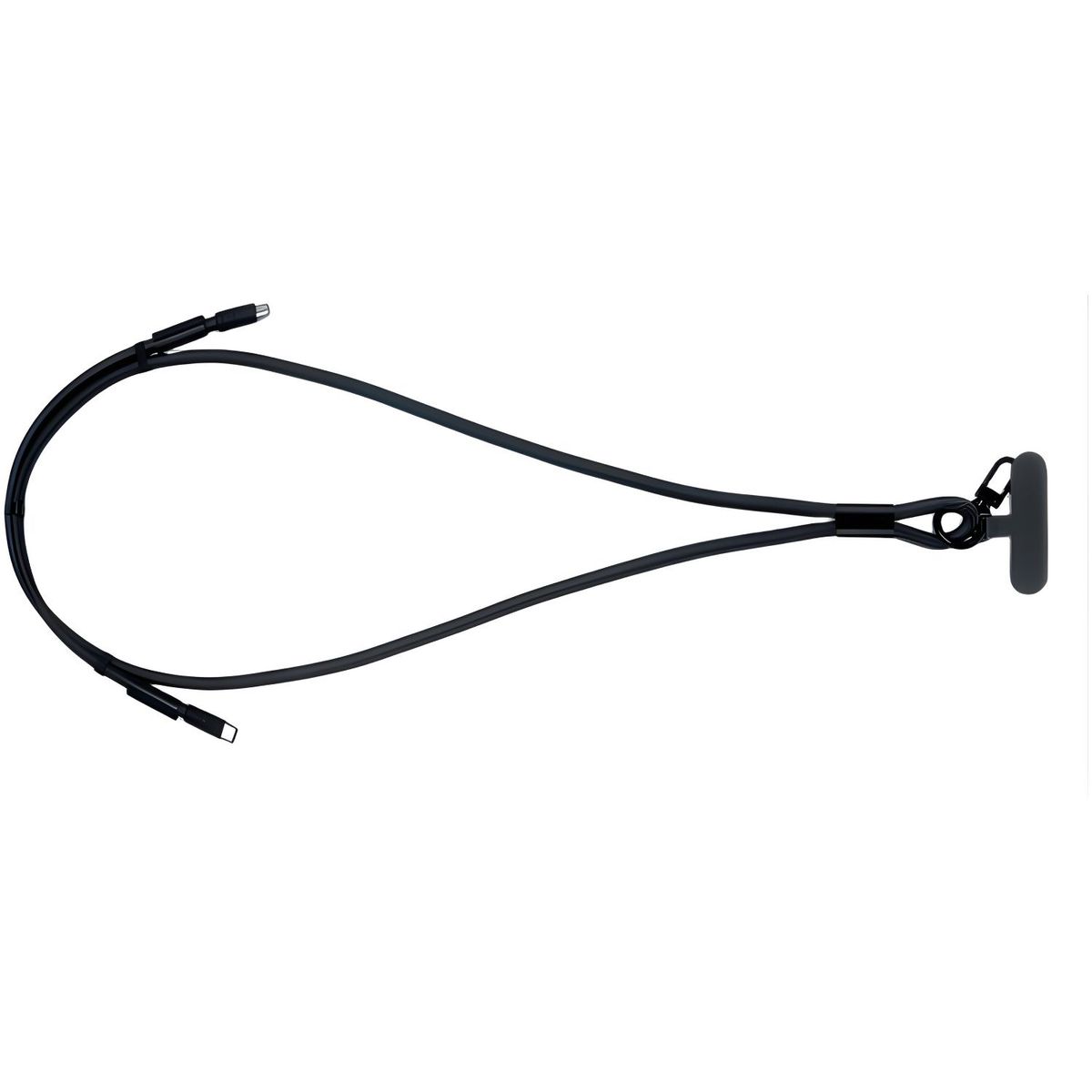 GENERICO - Colgante Smartphone USB-C a USB-C Carga Rápida Negro - SC