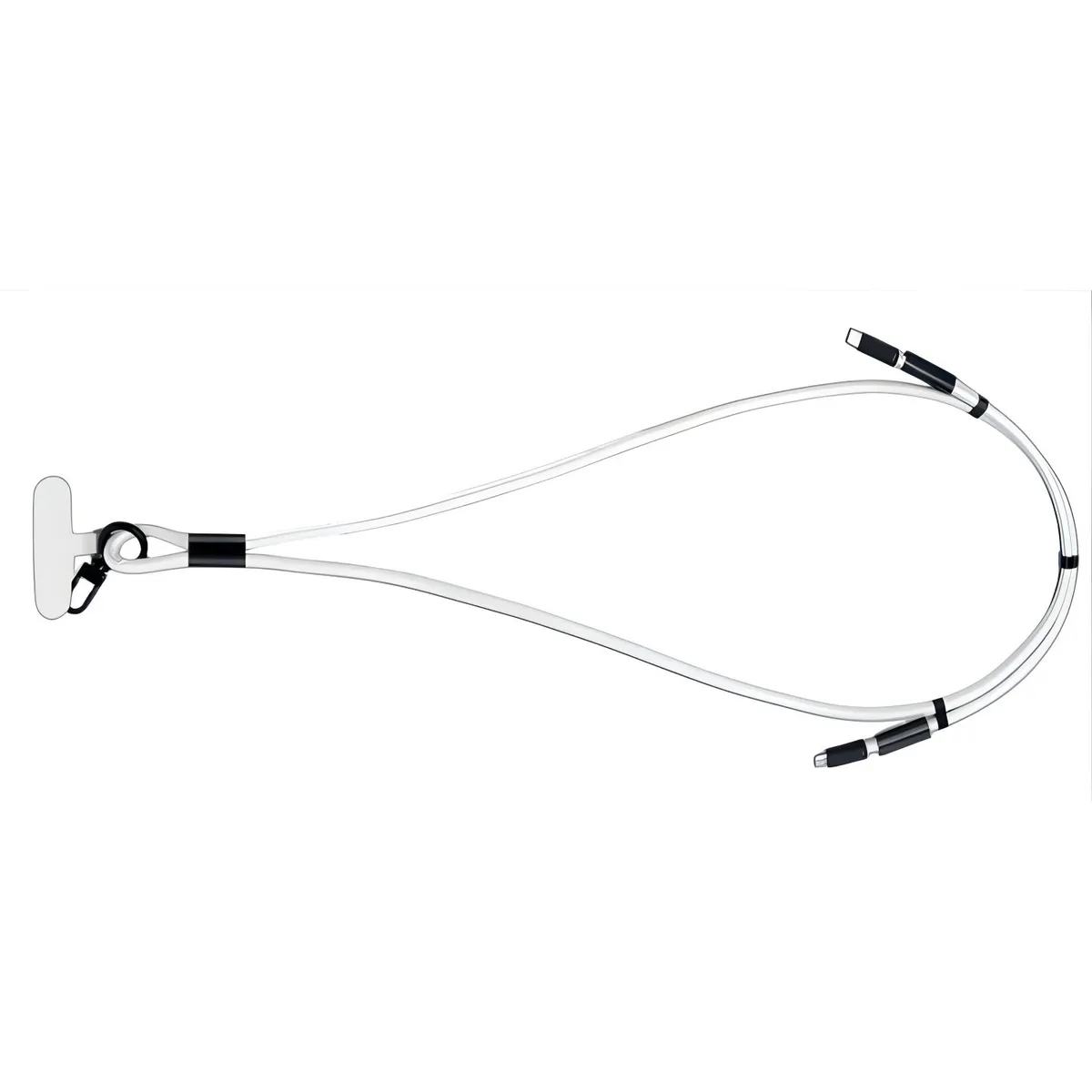 GENERICO - Colgante Smartphone USB-C a USB-C Carga Rápida Blanco - SC
