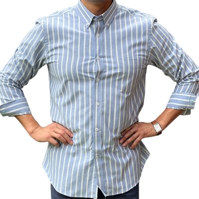 Imagen 2 del producto Camisa Roja Casual Rayada Slim Fit- Modern Design