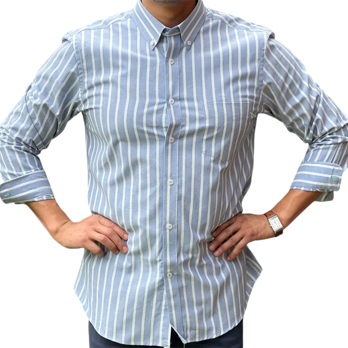 CORRALERO SASTRERIA - Camisa Roja Casual Rayada Slim Fit- Modern Design