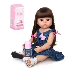 GENERICO - Muñeca Bebe Realista Pelo Oscuro