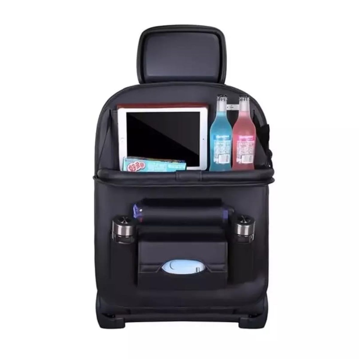 GENERICO - ORGANIZADOR DE AUTO RESPALDAR DE ASIENTO TRASERO COLOR NEGRO
