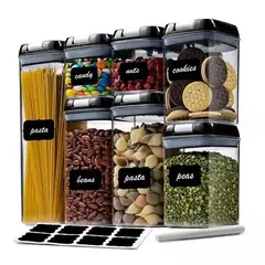GENERICO - SET DE 7 ENVASES HERMETICOS ORGANIZADORES DE ALIMENTOS